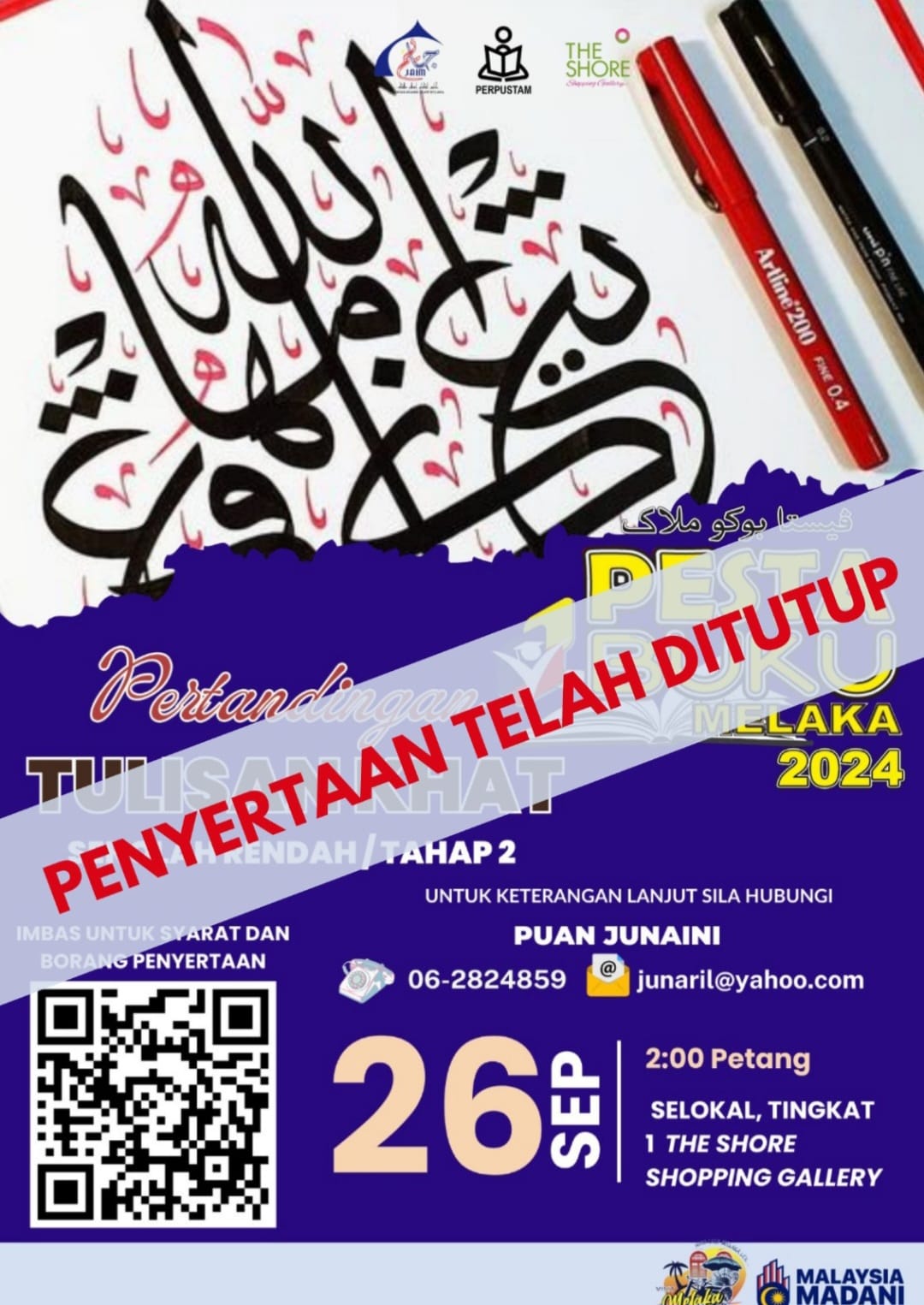 Penyertaan Pertandingan Sempena PESTA BUKU MELAKA 2024 telah ditutup4