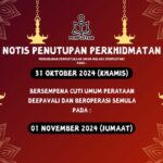 NOTIS PENUTUPAN PERKHIDMATAN PERPUSTAKAAN