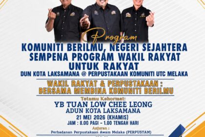 Program Komuniti Berilmu, Negeri Sejahtera Sempena Program Wakil Rakyat Untuk Rakyat (WRUR) Dun Kota Laksamana1
