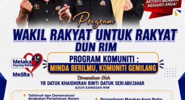 Program Komuniti: Minda Berilmu, Komuniti Gemilang sempena Program Wakil Rakyat Untuk Rakyat (WRUR) Dun Rim