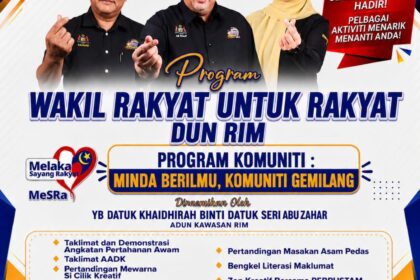 Program Komuniti: Minda Berilmu, Komuniti Gemilang sempena Program Wakil Rakyat Untuk Rakyat (WRUR) Dun Rim